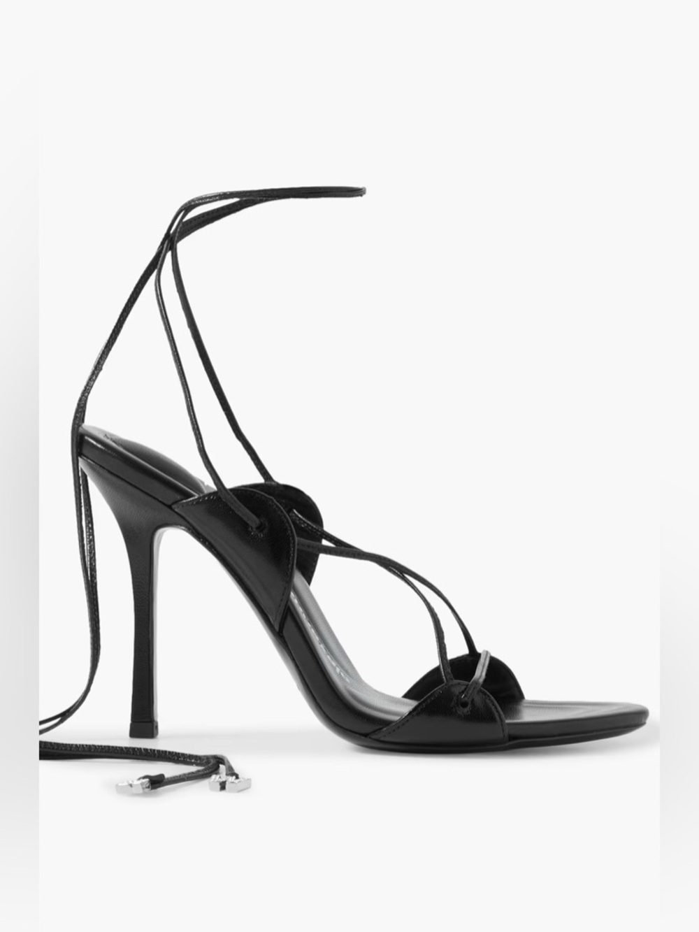Alexander Wang Black Lace-Up Stiletto Sandal